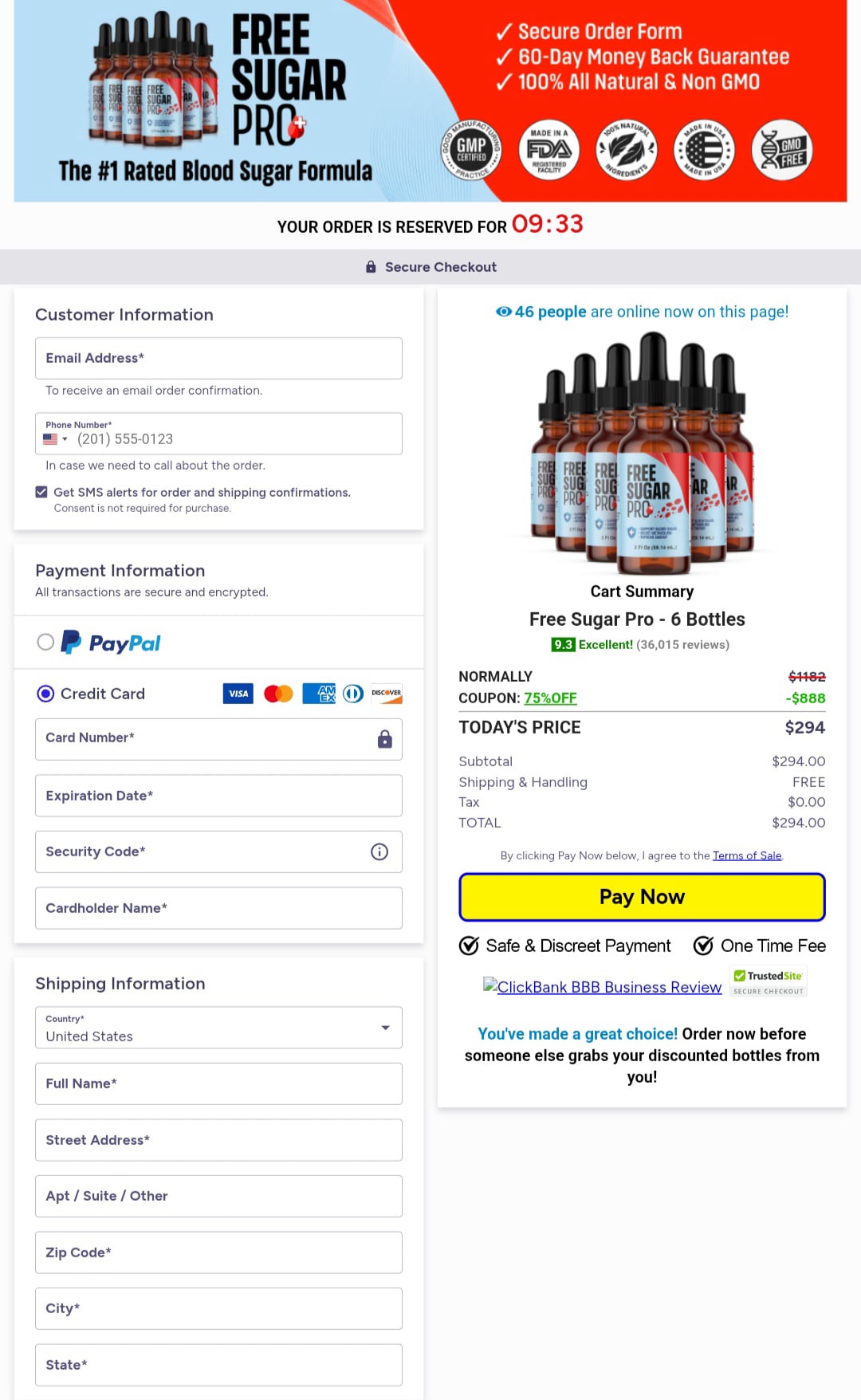 free sugar pro-Secure-Checkout